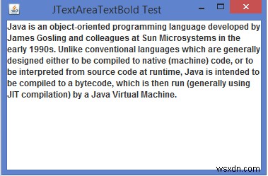 Java에서 JTextArea 내부에 굵은 텍스트를 표시하는 방법은 무엇입니까? 
