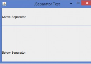 Java에서 JSeparator 클래스의 중요성은 무엇입니까? 