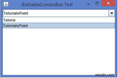 Java에서 편집 가능한 JComboBox를 어떻게 구현할 수 있습니까? 