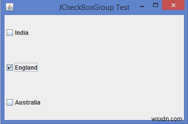 Java의 JCheckBox에서 한 번에 하나의 항목을 선택하는 방법은 무엇입니까? 