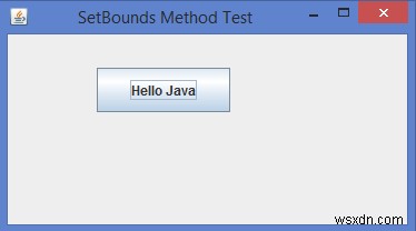 Java에서 setBounds() 메소드의 용도는 무엇입니까? 