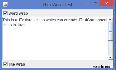 Java의 JTextArea 내부에 줄 바꿈 및 줄 바꿈 텍스트를 어떻게 구현할 수 있습니까? 