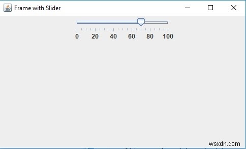 JSlider에서 범위를 설정하는 Java 프로그램 