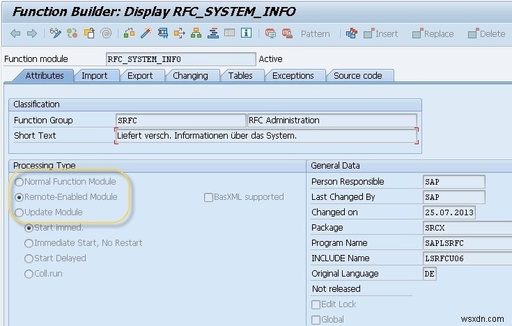 JAVA 애플리케이션에서 SAP RFC 함수 모듈 RFC_SYSTEM_INFO를 호출하는 데 필요한 사용자 권한 