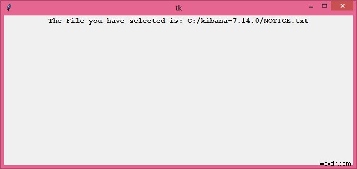 Python 3의 tkinter 파일 대화 상자에서 문자열을 얻는 방법은 무엇입니까? 