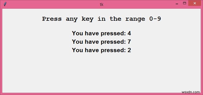 Tkinter에서 모든 숫자 키를 바인딩하는 방법은 무엇입니까? 