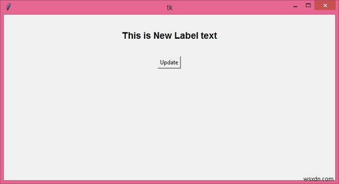 Label.configure()를 사용하여 동적으로 Tkinter 레이블 텍스트 변경 