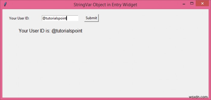Tkinter의 Entry 위젯에서 StringVar 객체를 사용하는 방법은 무엇입니까? 