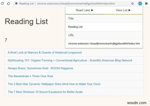 읽기 목록을 관리하는 8가지 Chrome 확장 프로그램