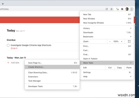 Chrome 바로 가기를 사용하여 macOS에서 웹 앱을 실행하는 방법 