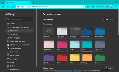 Microsoft는 Edge 브라우저에 사용자 지정 색상 액센트를 제공합니다. 