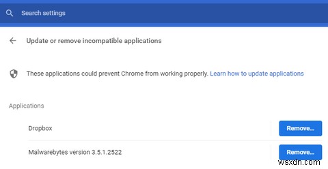 Google 크롬에서 호환되지 않는 소프트웨어 충돌을 확인하는 방법