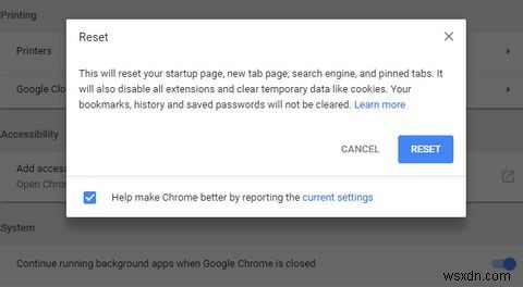 브라우저 재설정으로 Chrome 및 Firefox의 문제를 해결하는 방법 