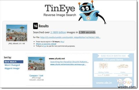TinEye [Chrome]를 사용한 역 이미지 검색의 더 많은 용도를 확인하십시오.