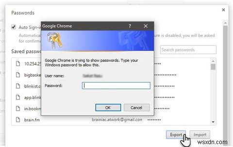 Chrome에서 비밀번호를 가져오고 내보내는 방법 
