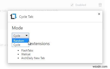 Chrome에서 즐겨찾는 새 탭 확장 프로그램을 순환하는 방법 