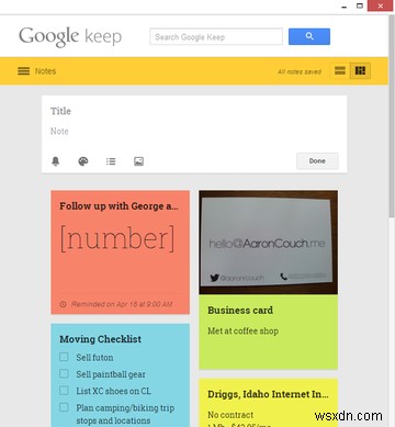 Chrome용 Google Keep:빠른 메모 작성을 위한 브라우저 내 솔루션 