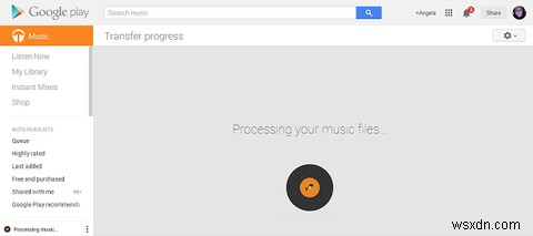 브라우저를 사용하여 Google Play 뮤직에 업로드 