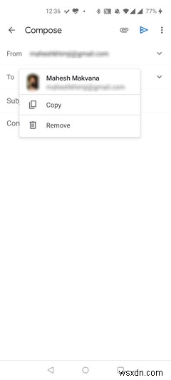 이제 Android용 Gmail에서 이메일 주소를 편리하게 복사할 수 있습니다. 