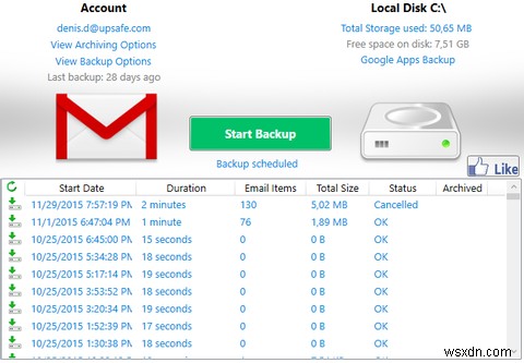 Gmail 계정을 하드 드라이브에 백업하는 방법 