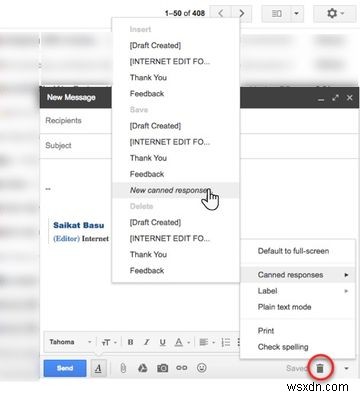 Gmail에서 미리 준비된 답변을 서명으로 사용하는 방법