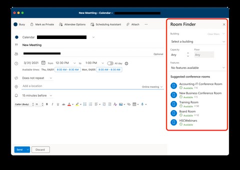 Microsoft Outlook에서 회의를 예약하는 방법 