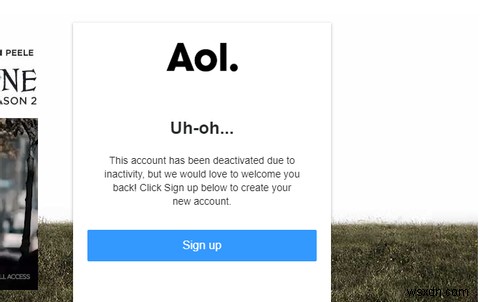 내 AOL 메일 로그인 화면 이름은 무엇입니까?