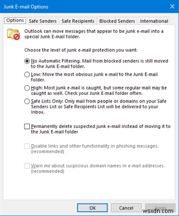 Outlook 정크 메일 및 이메일 혼란을 피하는 방법 
