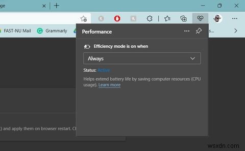 Microsoft Edge에서 효율성 모드를 사용하는 방법