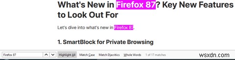 Firefox 87 출시:이 새로운 기능에 주목하세요 