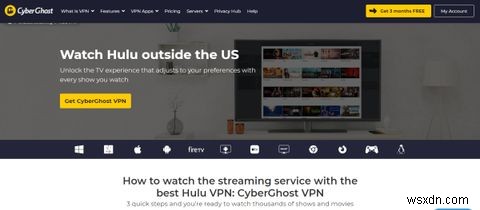 미국 밖에서 Hulu를 볼 수 있습니까? Hulu 스트리밍을 위한 최고의 VPN 