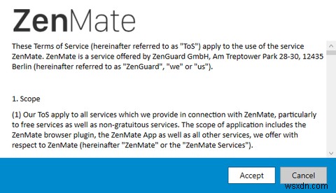 ZenMate VPN 검토:개인 정보에 대한 묵상