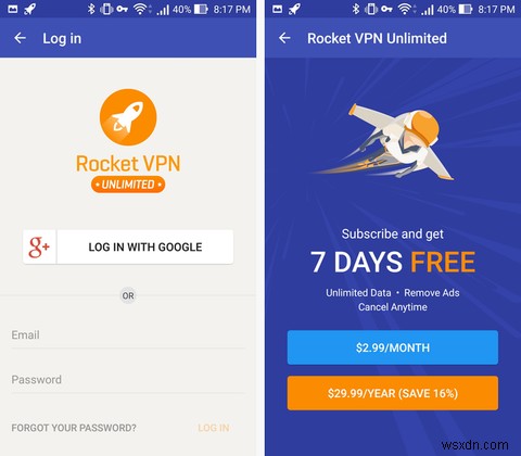 Android용 최고의 VPN 앱은 무엇입니까? Rocket VPN을 테스트합니다
