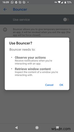 모든 Android 앱에 임시 권한을 부여하는 방법