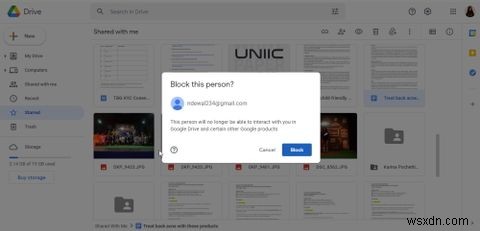 Google 드라이브에서 누군가를 차단하는 방법 
