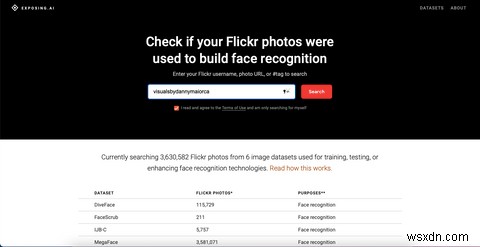 Flickr 사진이 얼굴 인식 소프트웨어에 사용되었는지 확인하는 방법