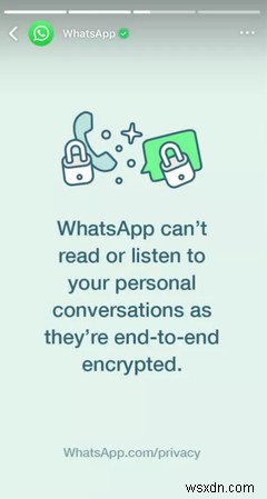 WhatsApp은 사용자의 개인정보 보호를 약속합니다