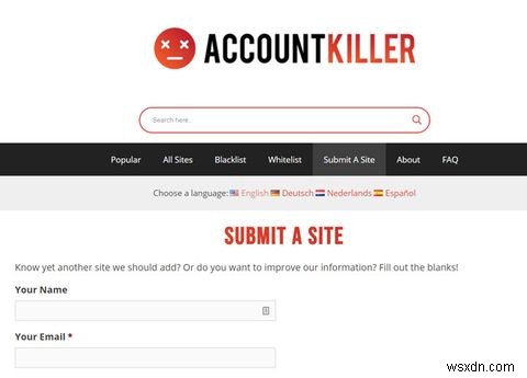 AccountKiller를 사용하여 이전 온라인 계정을 삭제하는 방법