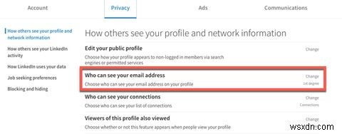 귀하의 이메일 주소를 볼 수 있는 사람을 제한하여 LinkedIn 개인정보 보호 강화