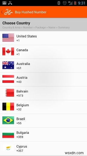 40개국에서 Hushed를 사용하여 일회용 전화번호 만들기 [Android/iOS]