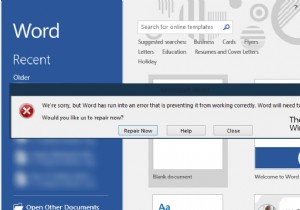 Word, Excel, PowerPoint에서 제대로 작동하지 않는 오류가 발생했습니다. 