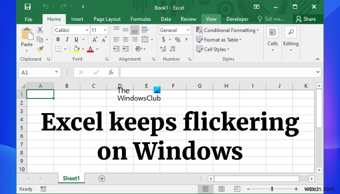 Windows 11/10에서 Excel이 계속 깜박이는 문제 수정 