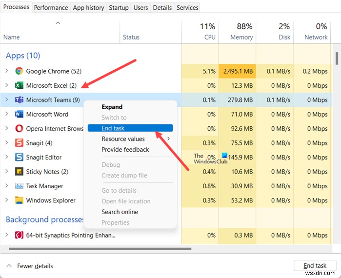 Microsoft Teams에 빈 흰색 또는 검은색 화면이 표시됨 