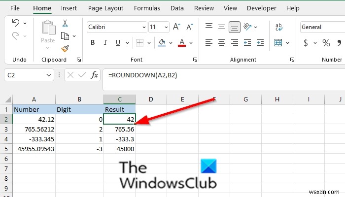 Excel에서 ROUNDDOWN 함수를 사용하는 방법 