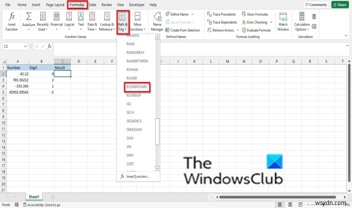 Excel에서 ROUNDDOWN 함수를 사용하는 방법 