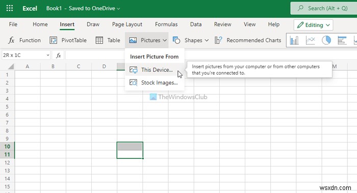 Microsoft Excel 및 Excel Online에 이미지를 삽입하는 방법 