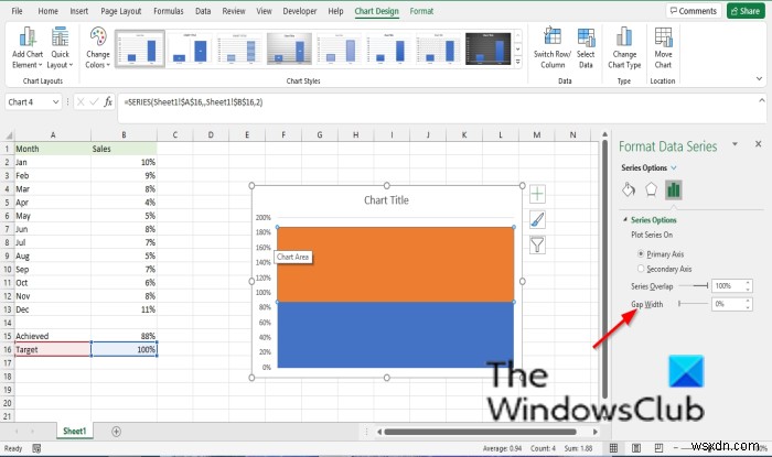 Excel에서 온도계 차트를 만드는 방법 