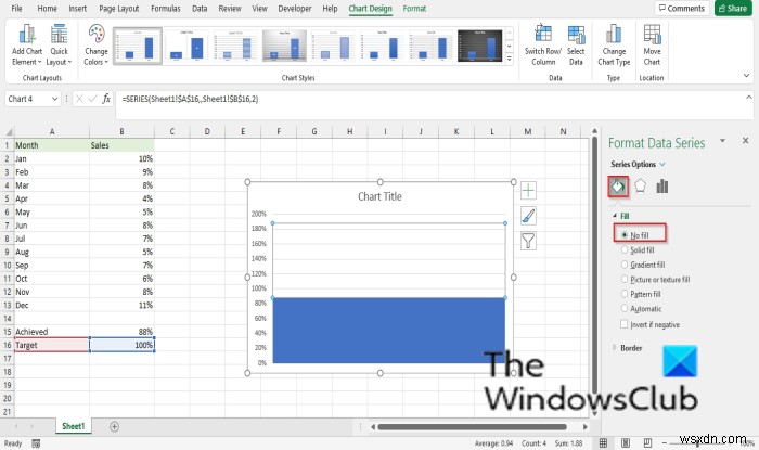 Excel에서 온도계 차트를 만드는 방법 