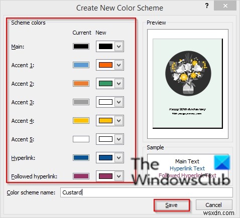 Publisher에서 색 구성표를 적용하는 방법 