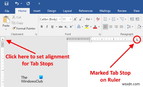 Microsoft Word에서 탭 정지를 설정하고 사용하는 방법 